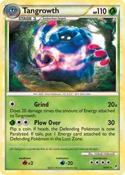 Tangrowth Pokémon card, number 34