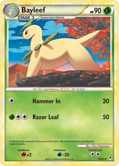 Bayleef Pokémon card, number 40