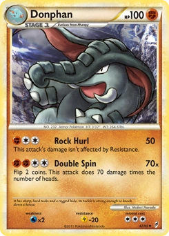 Donphan Pokémon card, number 42