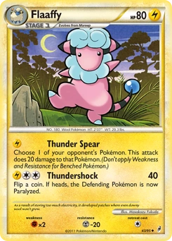 Flaaffy Pokémon card, number 43