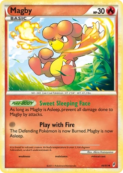 Magby Pokémon card, number 46