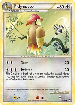 Pidgeotto Pokémon card, number 48