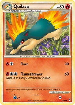 Quilava Pokémon card, number 49