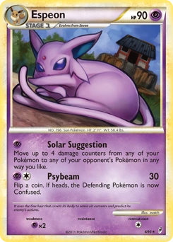 Espeon Pokémon card, number 4