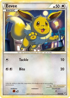 Eevee Pokémon card, number 56