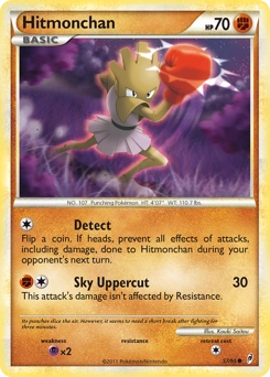 Hitmonchan Pokémon card, number 57