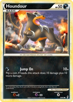 Houndour Pokémon card, number 59