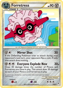Forretress Pokémon card, number 5