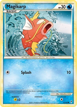 Magikarp Pokémon card, number 61