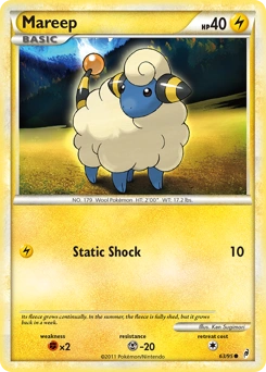 Mareep Pokémon card, number 63