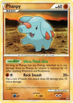 Phanpy Pokémon card, number 66