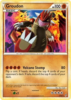 Groudon Pokémon card, number 6