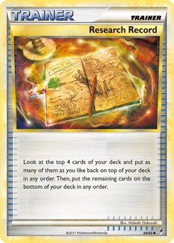 Research Record Pokémon card, number 84