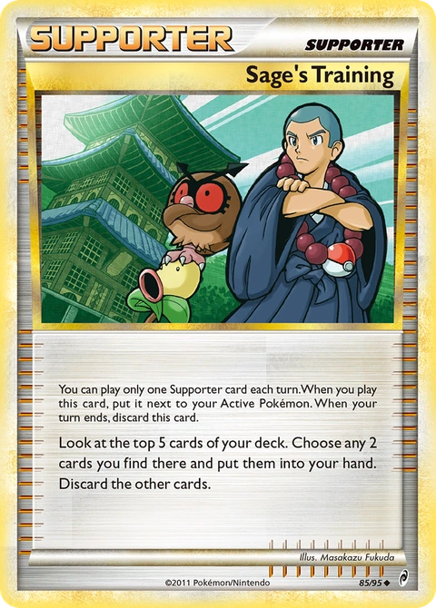Sage's Training Pokémon card from Call of Legends, number 85 (Standard print)