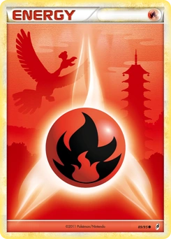 Fire Energy Pokémon card, number 89