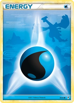 Water Energy Pokémon card, number 90