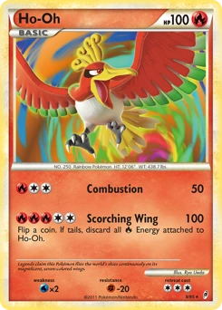 Ho-Oh Pokémon card, number 9
