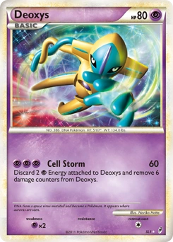 Deoxys Pokémon card, number SL1