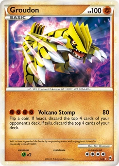 Groudon Pokémon card, number SL4