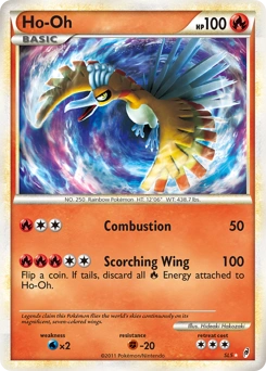 Ho-Oh Pokémon card, number SL5