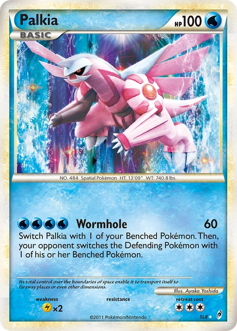 Palkia Pokémon card from Call of Legends, number SL8 (Holo print)