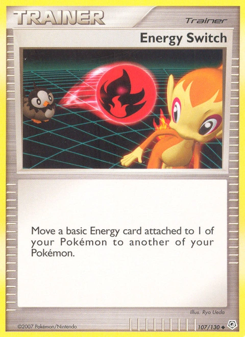 Energy Switch Pokémon card from Diamond & Pearl, number 107 (Standard print)