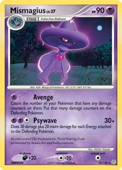 Mismagius Pokémon card, number 10