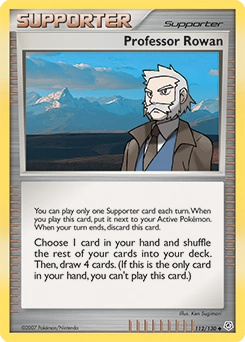 Professor Rowan Pokémon card, number 112