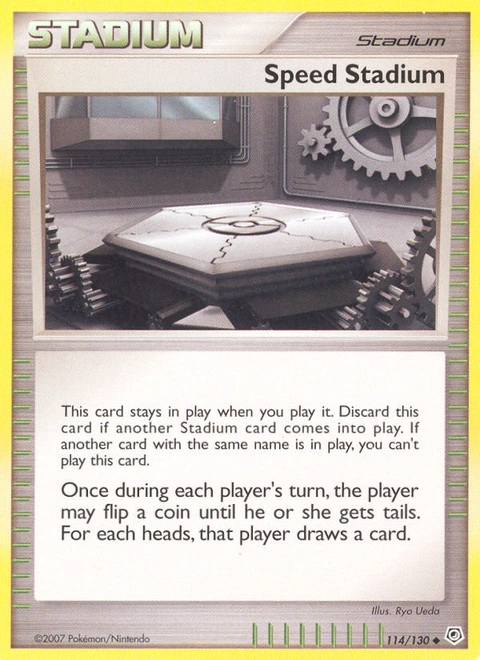 Speed Stadium Pokémon card from Diamond & Pearl, number 114 (Standard print)