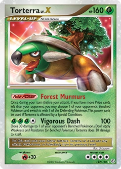 Torterra LV.X Pokémon card, number 122