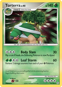 Torterra Pokémon card, number 17