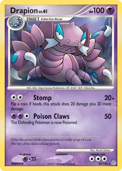 Drapion Pokémon card, number 23
