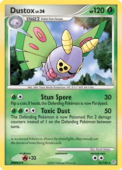 Dustox Pokémon card, number 25