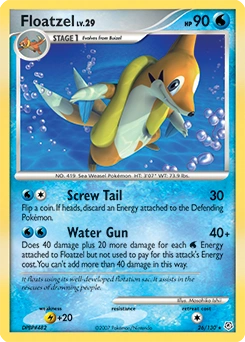 Floatzel Pokémon card, number 26