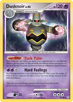 Dusknoir Pokémon card, number 2