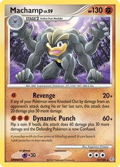 Machamp Pokémon card, number 31
