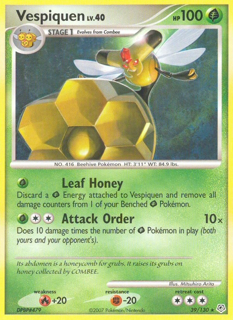 Vespiquen Pokémon card from Diamond & Pearl, number 39 (Standard print)