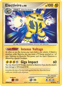 Electivire Pokémon card, number 3