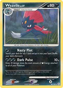 Weavile Pokémon card, number 40
