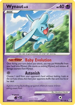 Wynaut Pokémon card, number 42