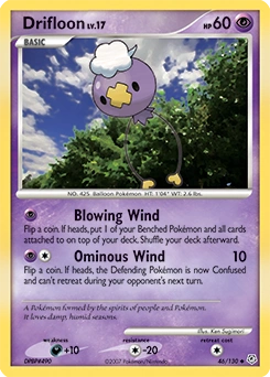 Drifloon Pokémon card, number 46