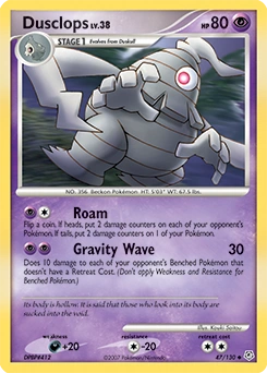 Dusclops Pokémon card, number 47