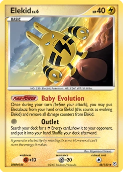 Elekid Pokémon card, number 48