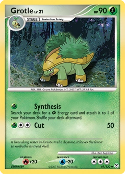 Grotle Pokémon card, number 49
