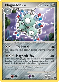Magneton Pokémon card, number 54