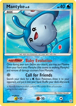 Mantyke Pokémon card, number 55