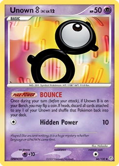 Unown [B] Pokémon card, number 66