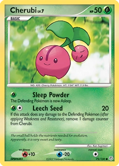 Cherubi Pokémon card, number 75
