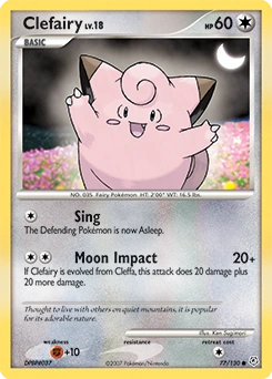 Clefairy Pokémon card, number 77