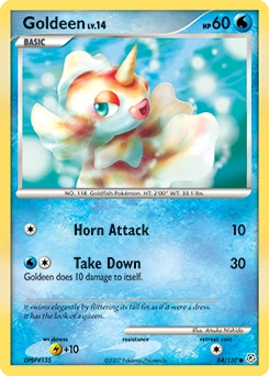 Goldeen Pokémon card, number 84
